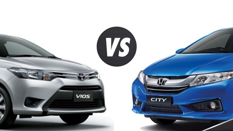 Giá bán của Toyota Vios và Honda City 2019